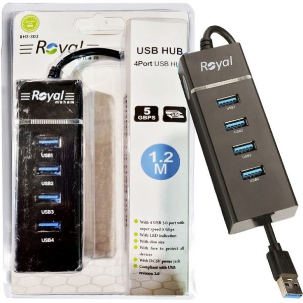 هاب USB 3.0 رویال مدل RH-303