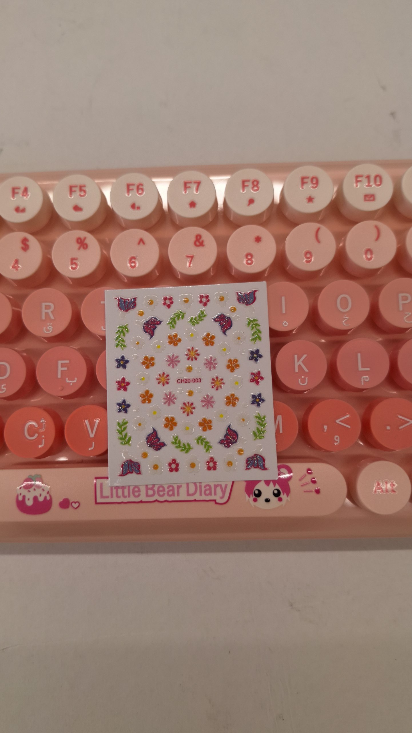 کیبورد و موس بیسیم MOFFII CANDY PINK - Image 3