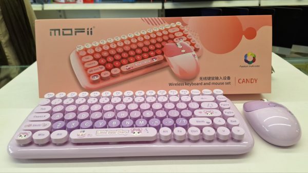 کیبورد و موس بیسیم  MOFFII CANDY PURPLE