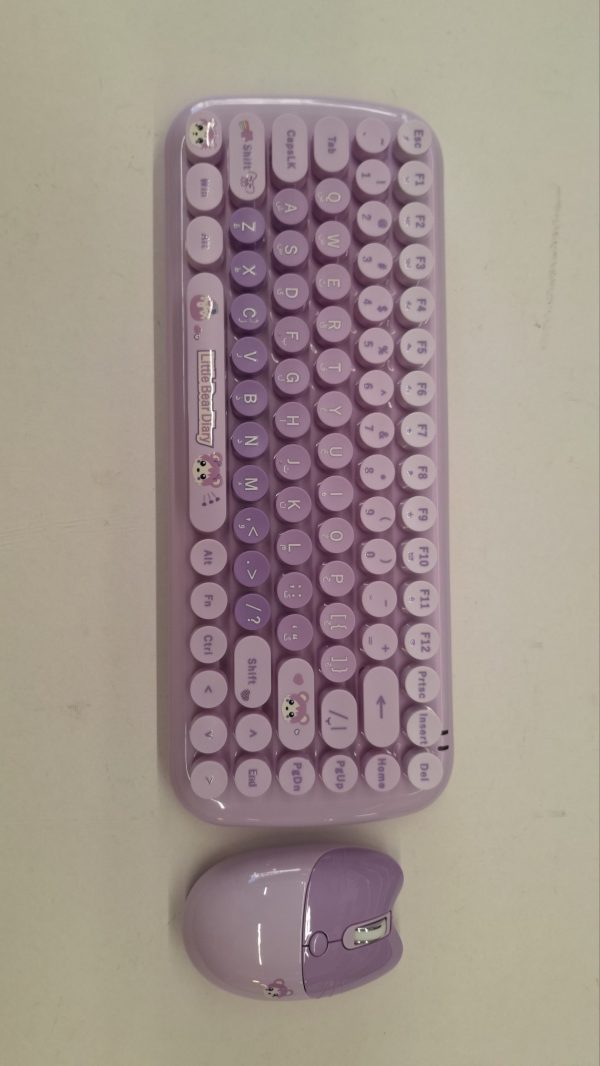 کیبورد و موس بیسیم  MOFFII CANDY PURPLE - Image 2