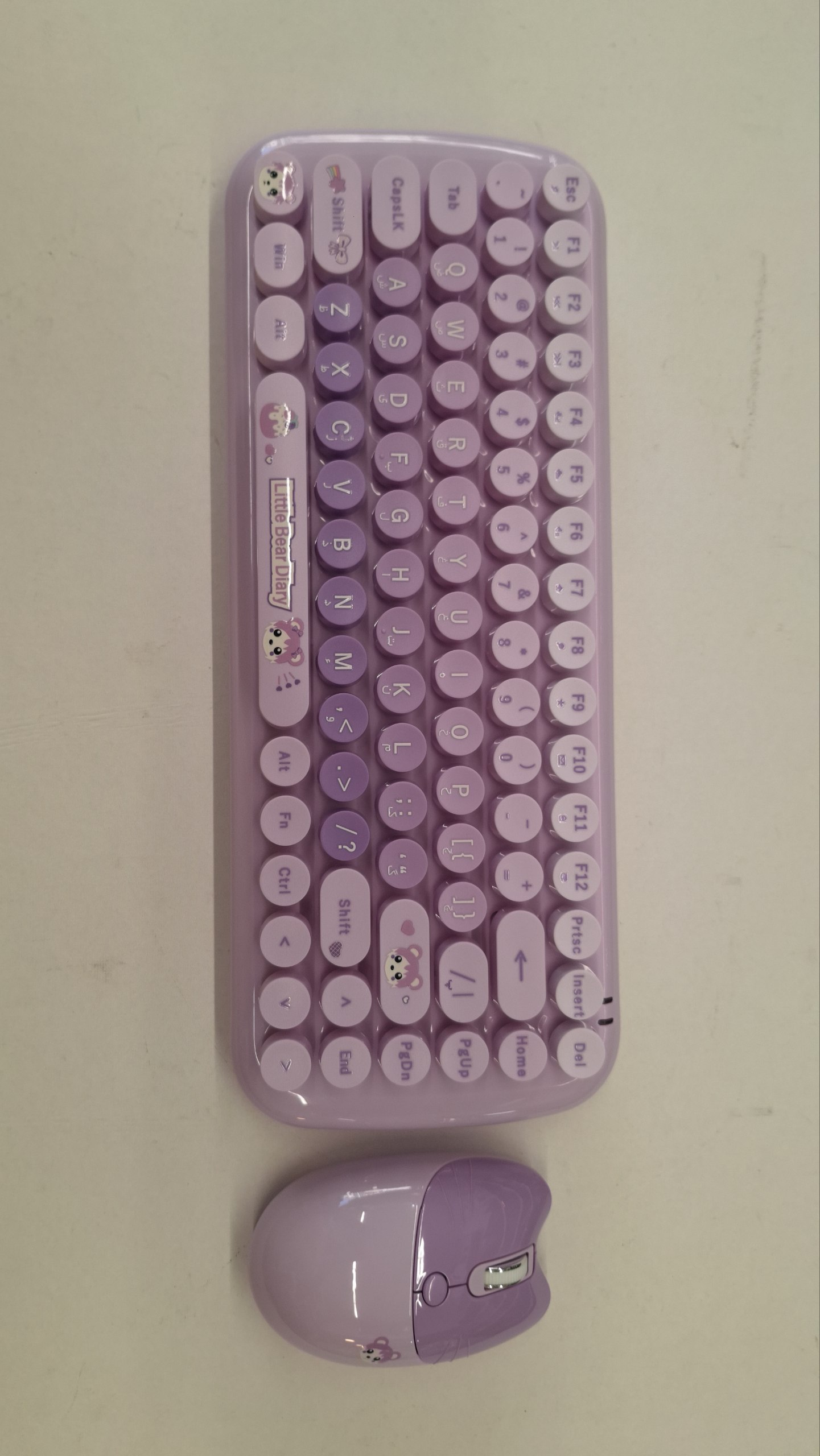 کیبورد و موس بیسیم  MOFFII CANDY PURPLE - Image 2