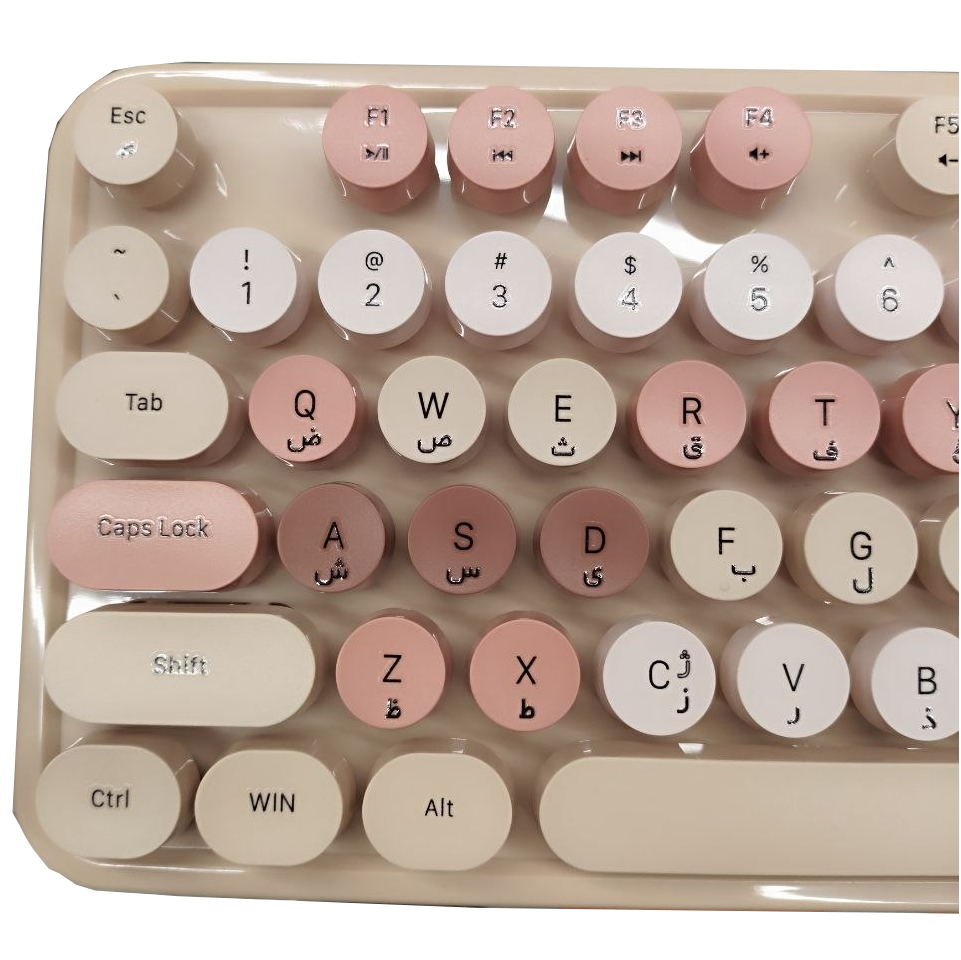 کیبورد و موس بیسیم MOFFII SWEET COLORFUL MILK - Image 4