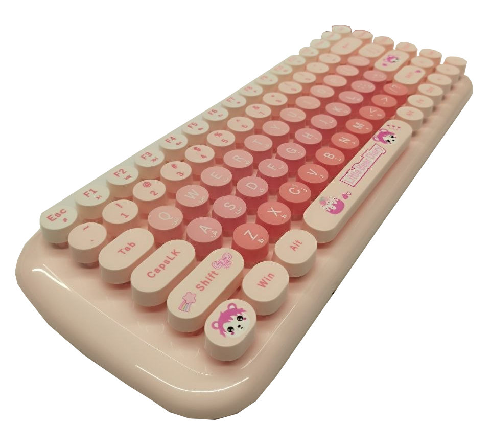 کیبورد و موس بیسیم MOFFII Candy Pink